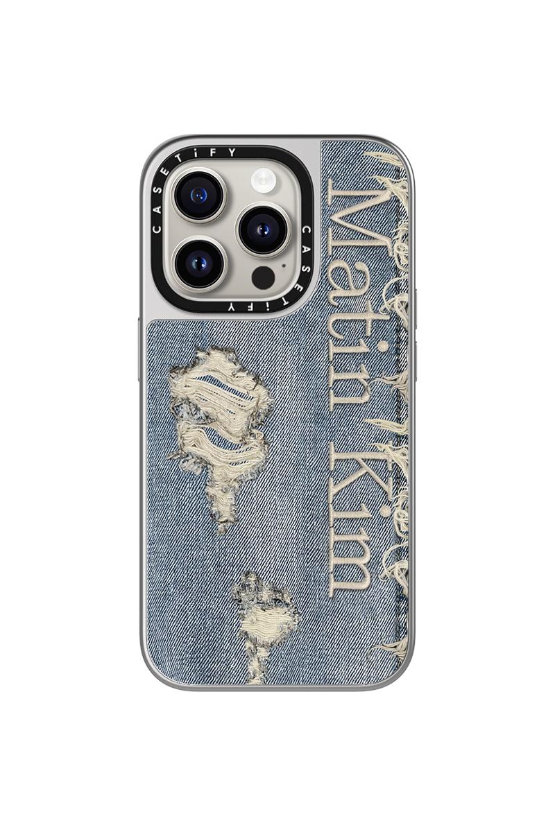 MATIN KIM DESTROYED DENIM CASE IN BLUE