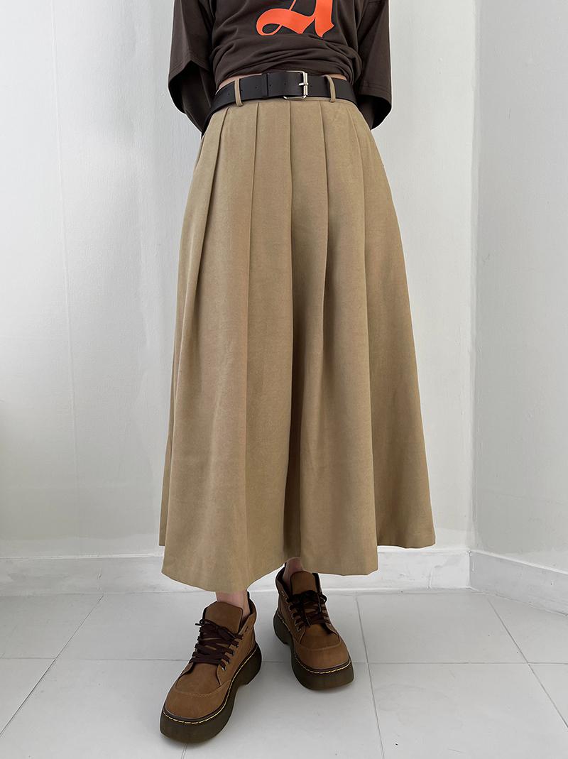 [BELT SET] KAY PLEATS SK (beige / black)