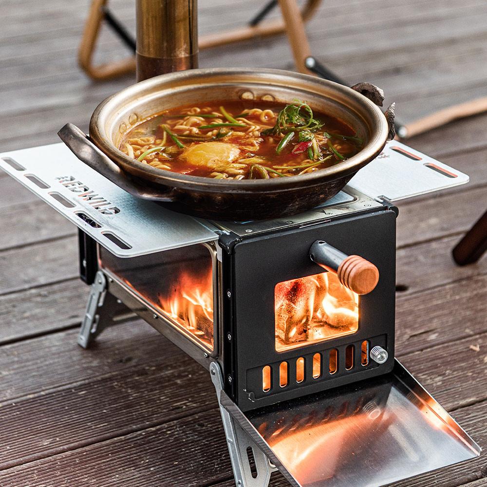 메이튼 레드와일드 소형 미니 화목난로 캠핑 불멍 실내 연통포함