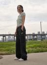 TAUNTON STRING CARGO PANTS / BLACK