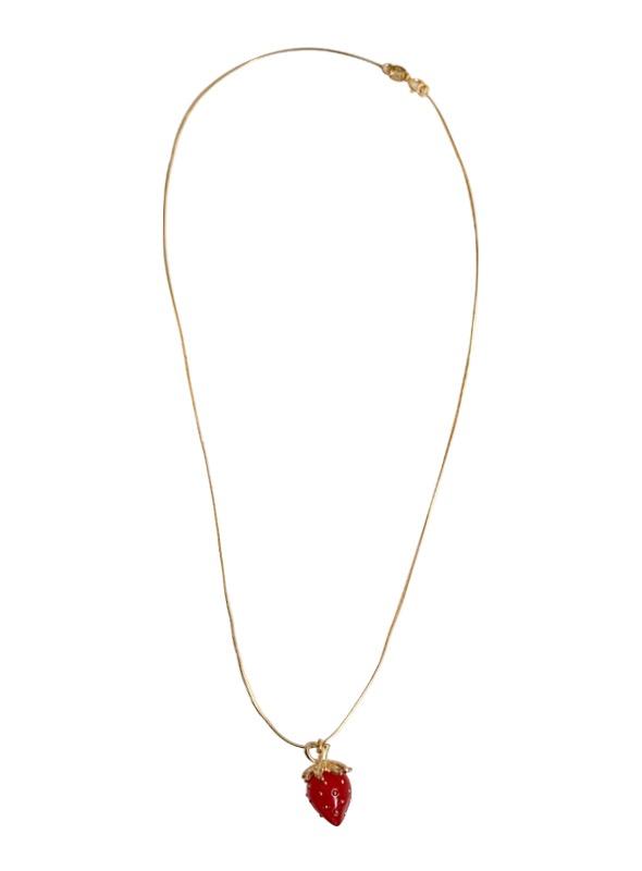 strawberry necklace (92.5 silver)