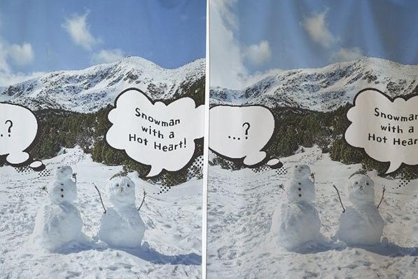 Snowman1 크리스마스 새틴 패브릭포스터 자연스러운 광택 대형 쉬폰포스터 가리개커튼