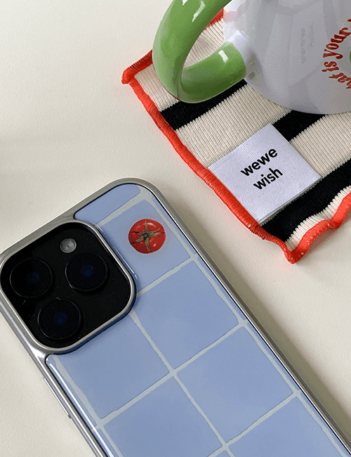 [made] mini tomato epoxy silver bumper case