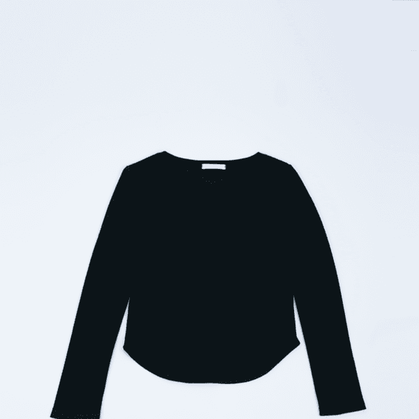 012 slight twist classic wool t-shirt(black)