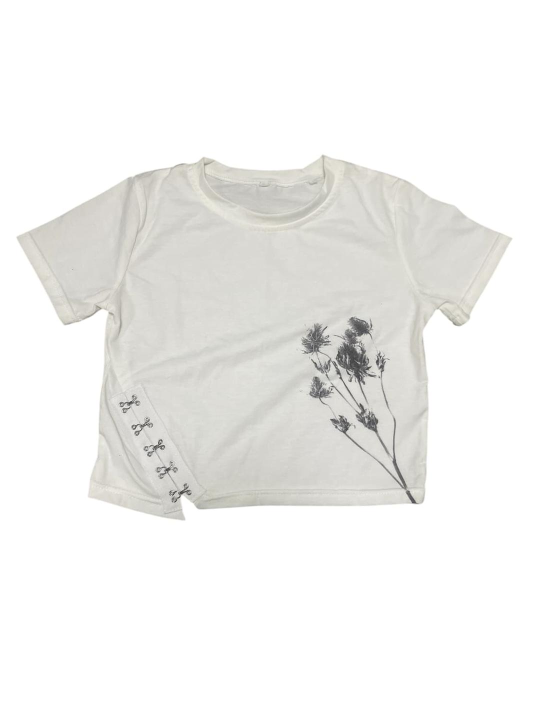 Oriental flower crop tee | 후루츠패밀리