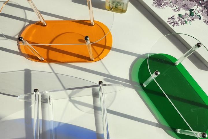 2단 아크릴 선반 향수 화장품 진열 정리대 테이블 정리 수납