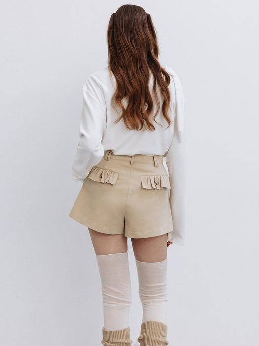 FRILL BUTTON WIDE SHORTS_TT5W402BE