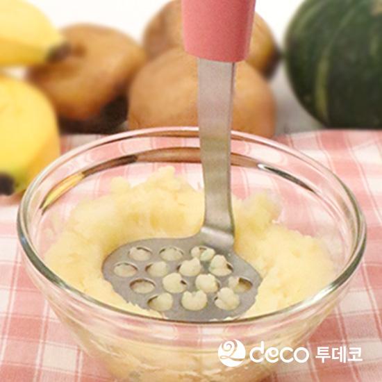 투데코 국산 이유식 감자 계란 으깨기 푸드 매셔 만능 다지기 초기 준비물 차퍼 중기 후기