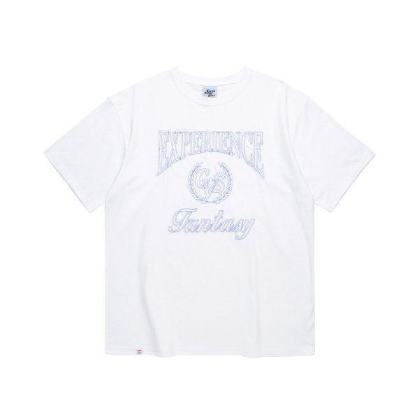 카비시 UNIVERSITY EMB SS 티셔츠 화이트 CV2CMUT516A