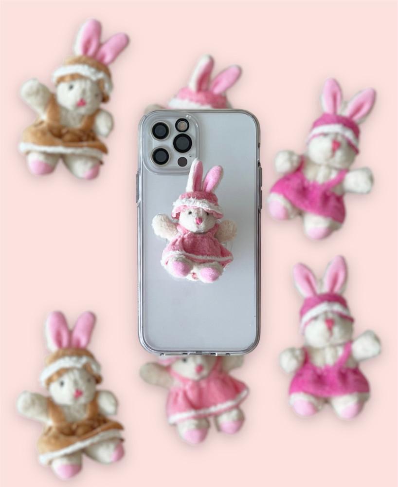 (3color) 허그 토끼 그립톡 Hug rabbit grip tok