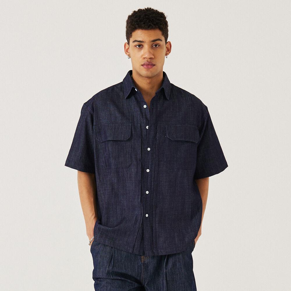 린넨 라이크 포켓 반팔 셔츠 [2COLOR]