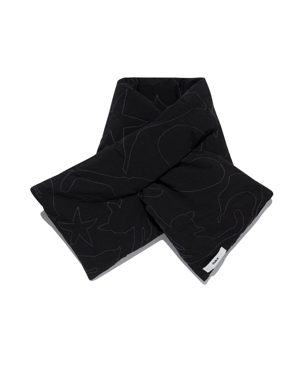 네로프렌즈 퀼팅 머플러 블랙