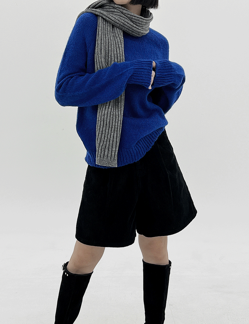 알파카 데이 라운드 니트 (4color)