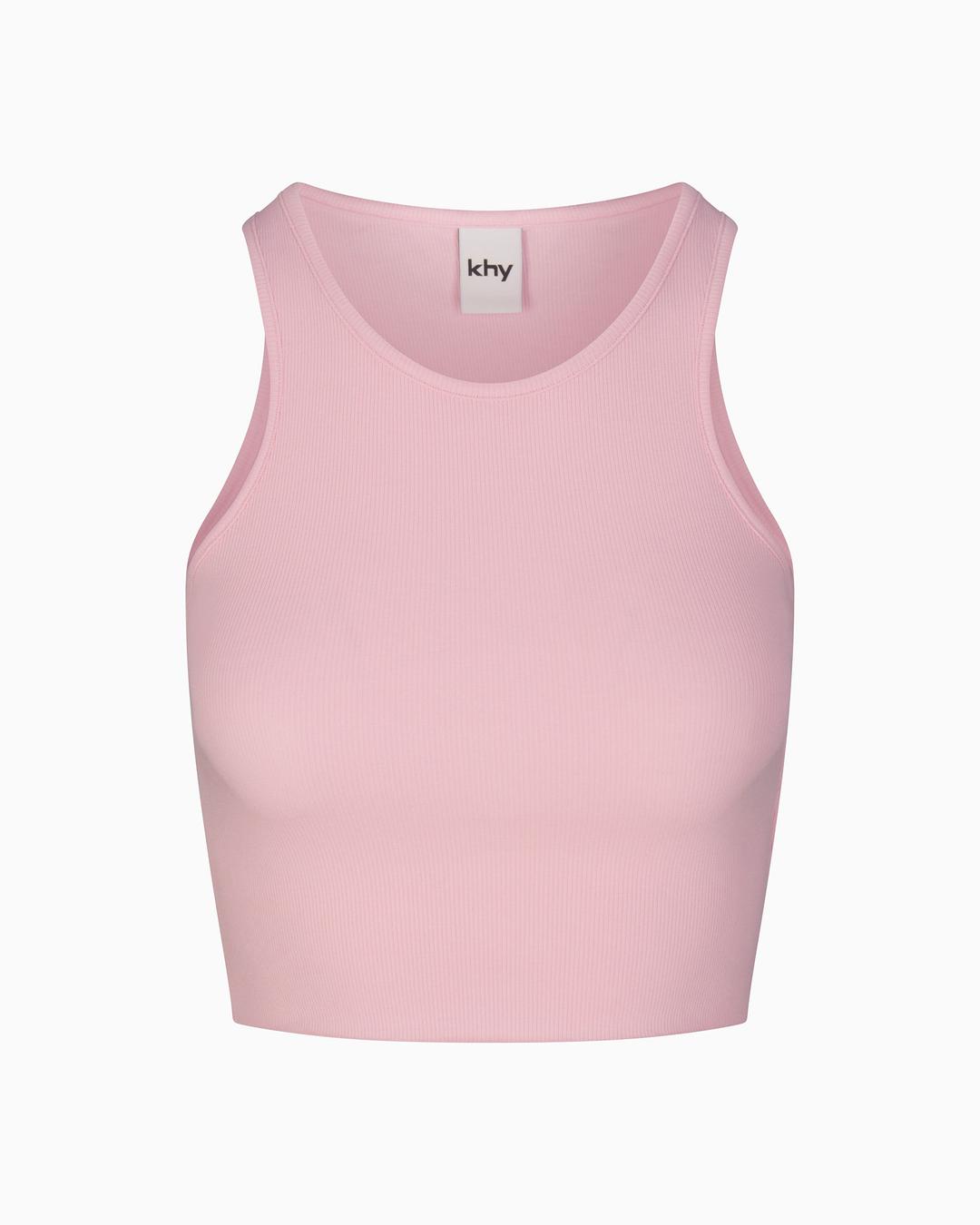 Cropped Raw Hem Rib Tank | Orchid Pink - 2X