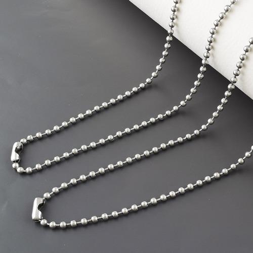 써지컬스틸 군번줄 목걸이 무도금(약3mm) (약60cm) (1개) m2311-45