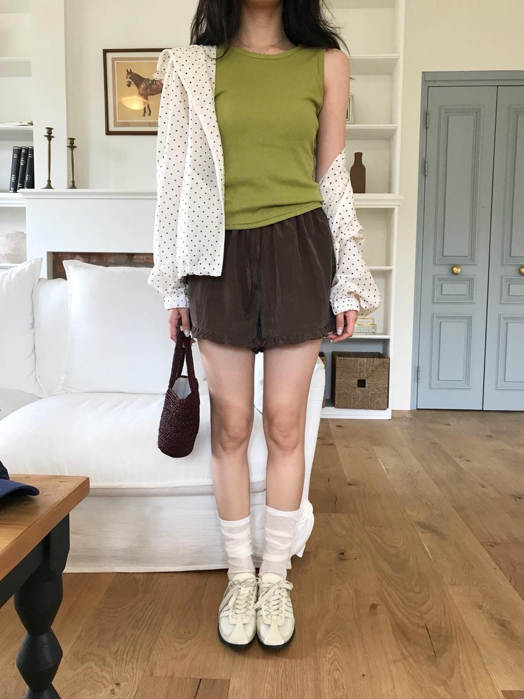 PREFRITT : Satin frill shorts