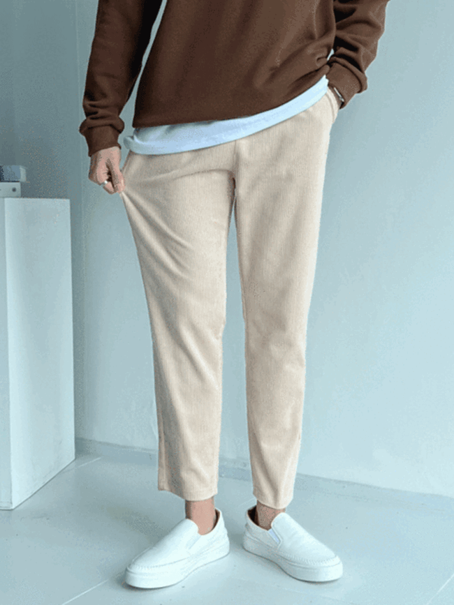 와이드핏 골덴 코듀로이 밴딩팬츠 (8color) 1314