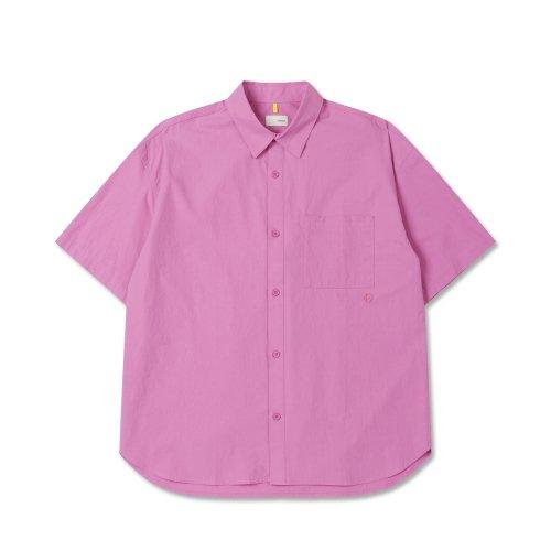 오버핏 반팔 셔츠 (Pink)