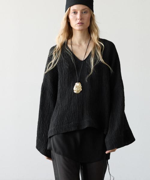 100% 린넨 플루이드 블라우스