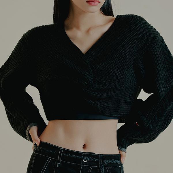 TWIST CABLE KNIT_BLACK