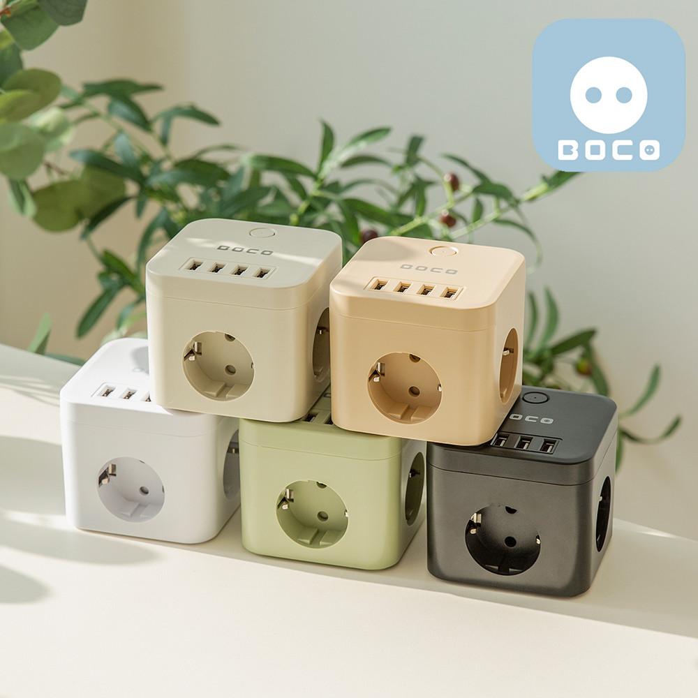 보코 USB 멀티탭 큐브 디자인 인테리어 3구 캠핑 여행용 멀티 콘센트