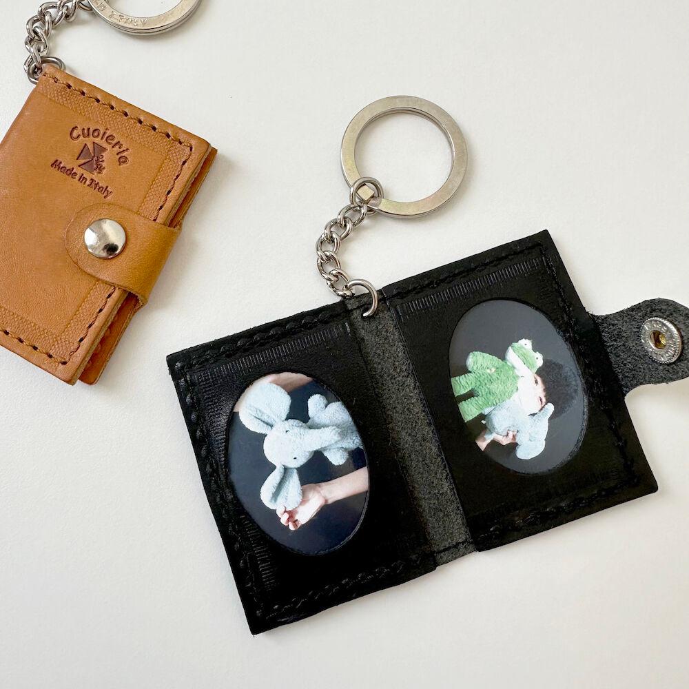 photo book leather key holder&charm