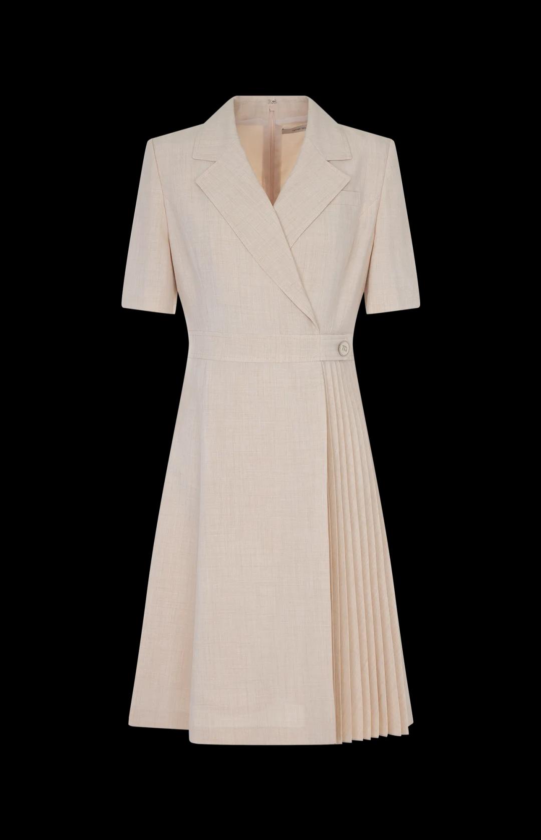 라츠먼 원버튼 플리츠 원피스