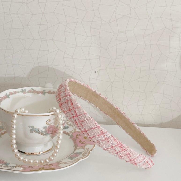 하이틴 트위드 헤어밴드