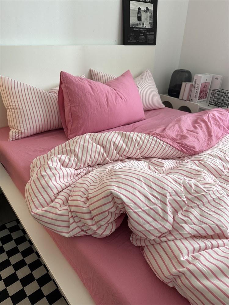 페르지아 스트라이프 순면 이불커버 5color 배게 부드러운 침구 싱글 슈퍼싱글 퀸 킹