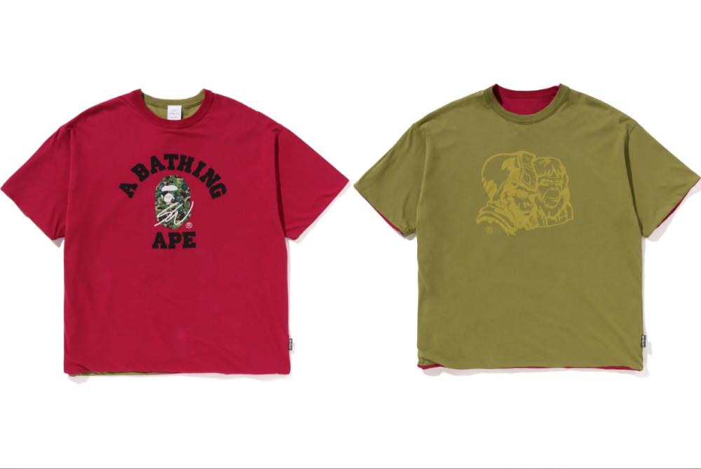 (베이프정품) 베이프 션 우더스푼 A BATHING APE × Sean Wotherspoon REVERSIBLE TEE