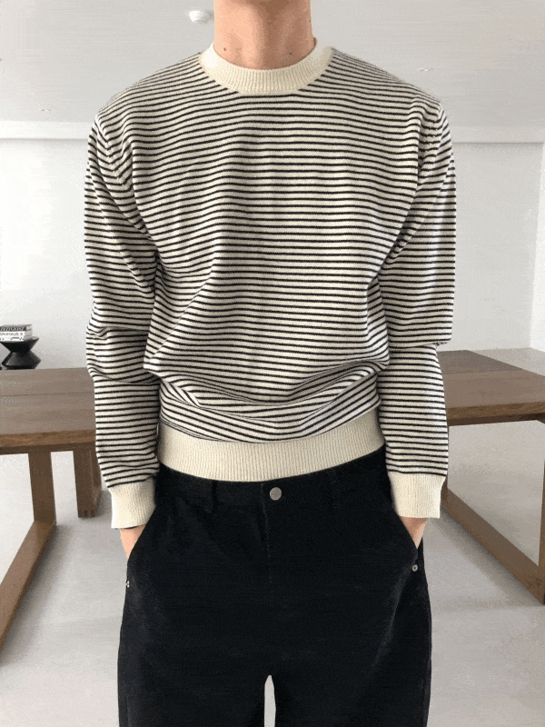 [주문폭주] Vanilla Stripe Knit