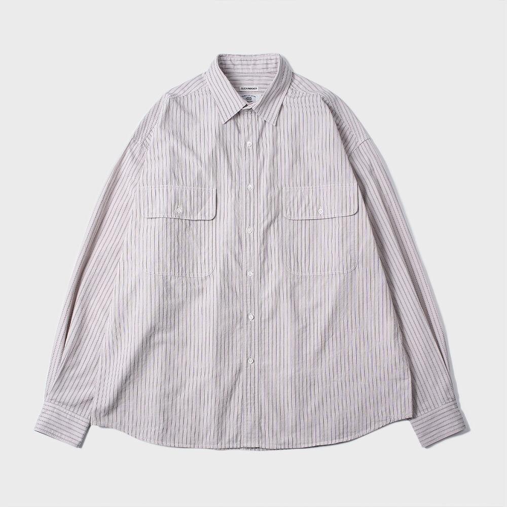 Allen Shirt Coral Stripe 앨런셔츠 코랄 스트라이프