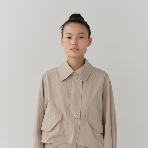 placket blouson jacket (beige)