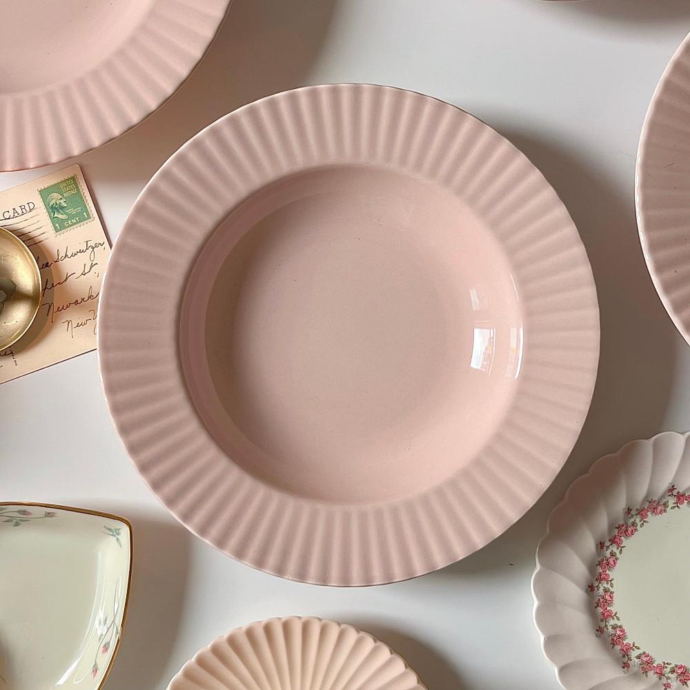 미카사 핑크사쳇 스프볼 수입 명품 빈티지 그릇 접시