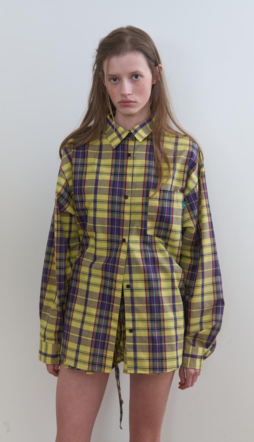 321. Sawa Check Shirt _ Yellow Check