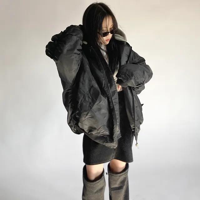 MA-1 셔링 후드 점퍼