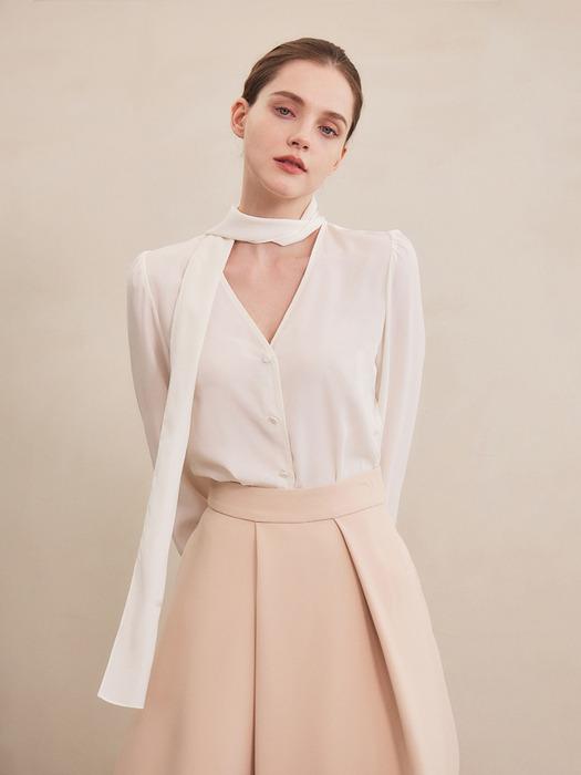 Kayla Tie Blouse (Ivory)