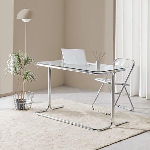 텐스페이스 뮤즈 1200 라운드 강화유리 테이블 책상 VE42R