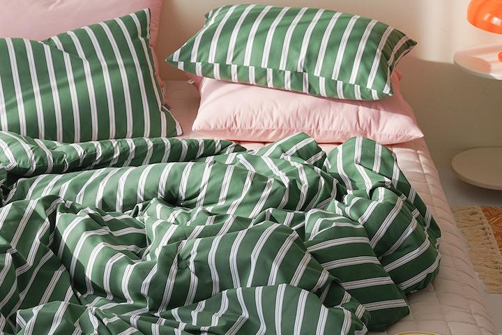 magazinO 포유 먼지없는 스트라이프 차렵이불(S/Q) 4colors