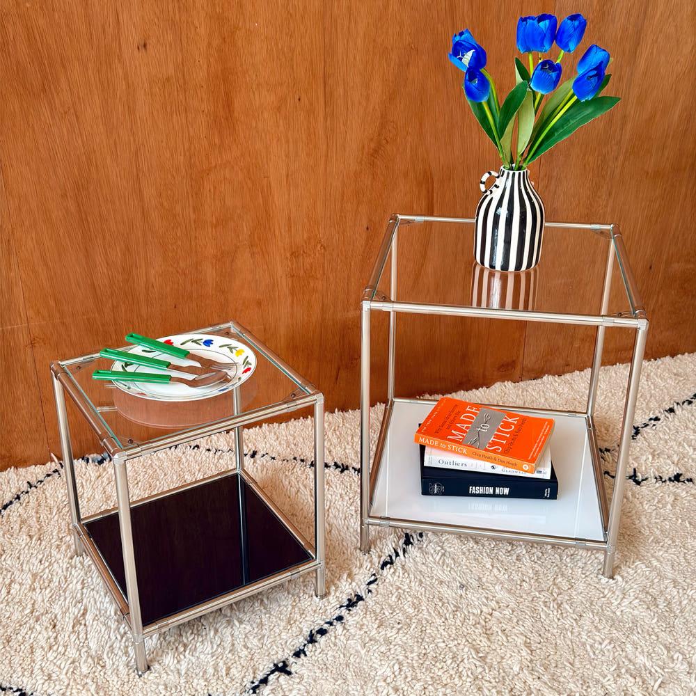 A-2S B-2S 모듈 쇼파협탁 - 미드센츄리모던 강화유리 9colors