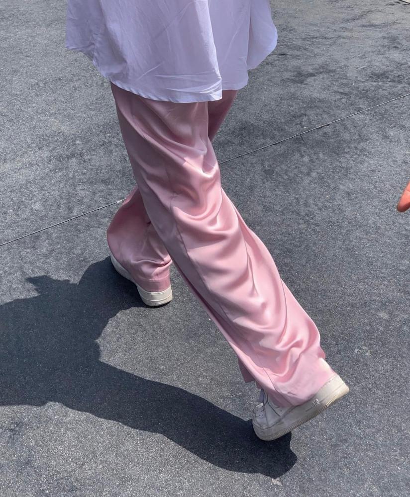 새틴 밴딩 팬츠