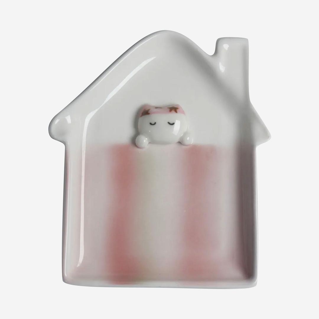 쿨쿨 집 고양이 접시(Sleeping Cat's house plate)