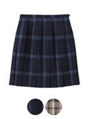 タータンチェックスカート〈48cm丈〉裏地付