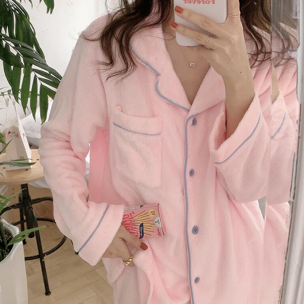 여성잠옷 태리 수면잠옷세트 극세사 데일리 신혼 파자마 극세사 실내복 홈웨어 4color