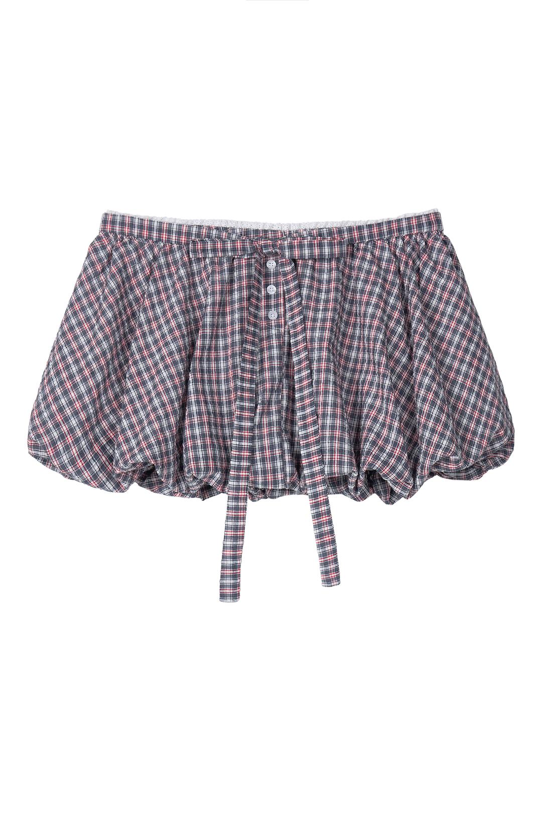 CHECK PUMKIN SK (NAVY)