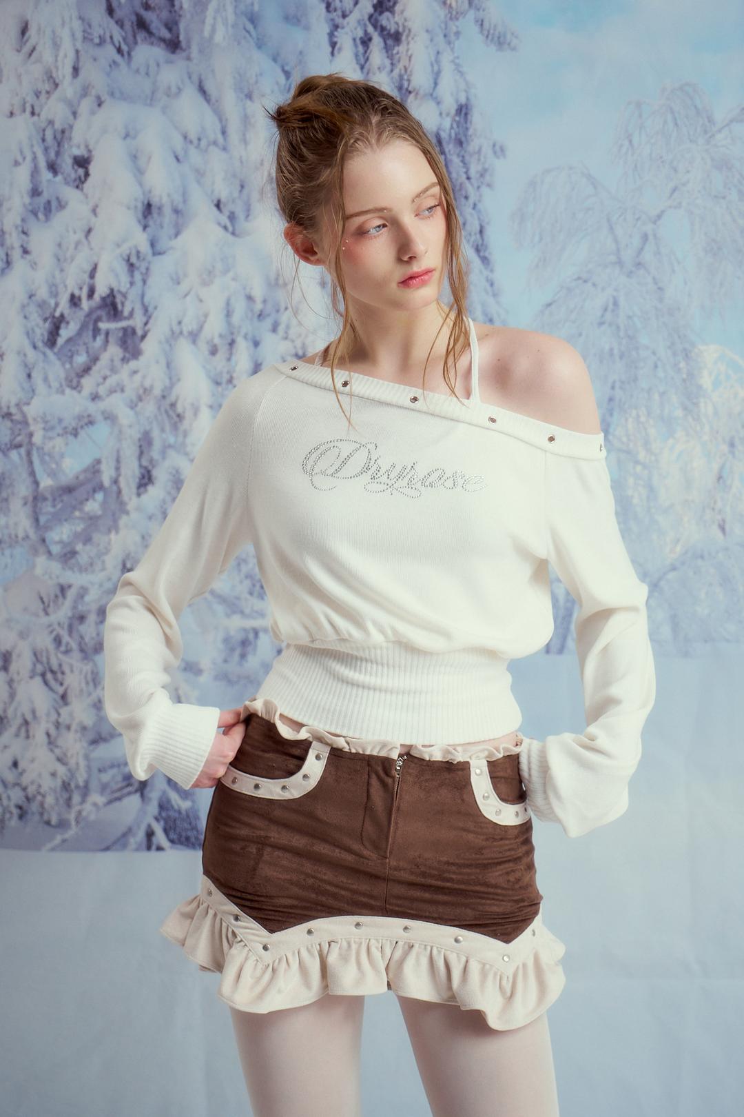 CRYSTAL EYELET TOP (CREAM)