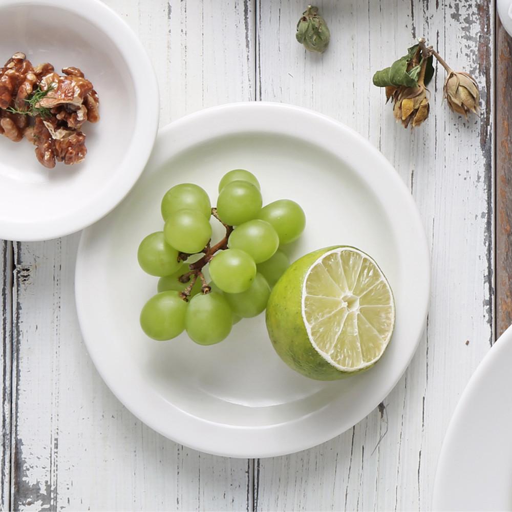 시라쿠스 뉴욕 크림 예쁜 데일리 홈 카페 디저트 브런치 스테이크 접시 그릇 원형 플레이트 S 16cm