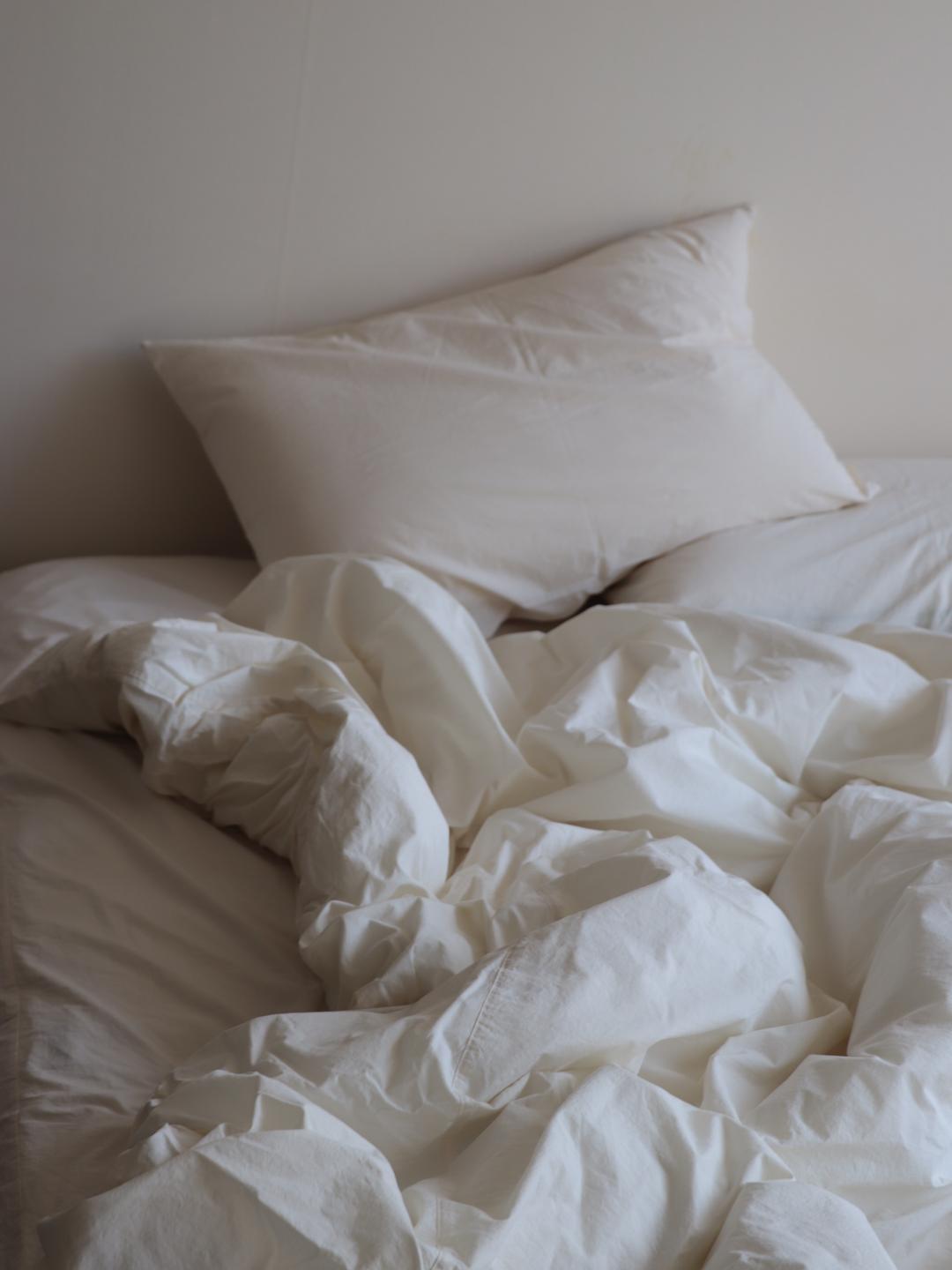 Cream cotton bedding