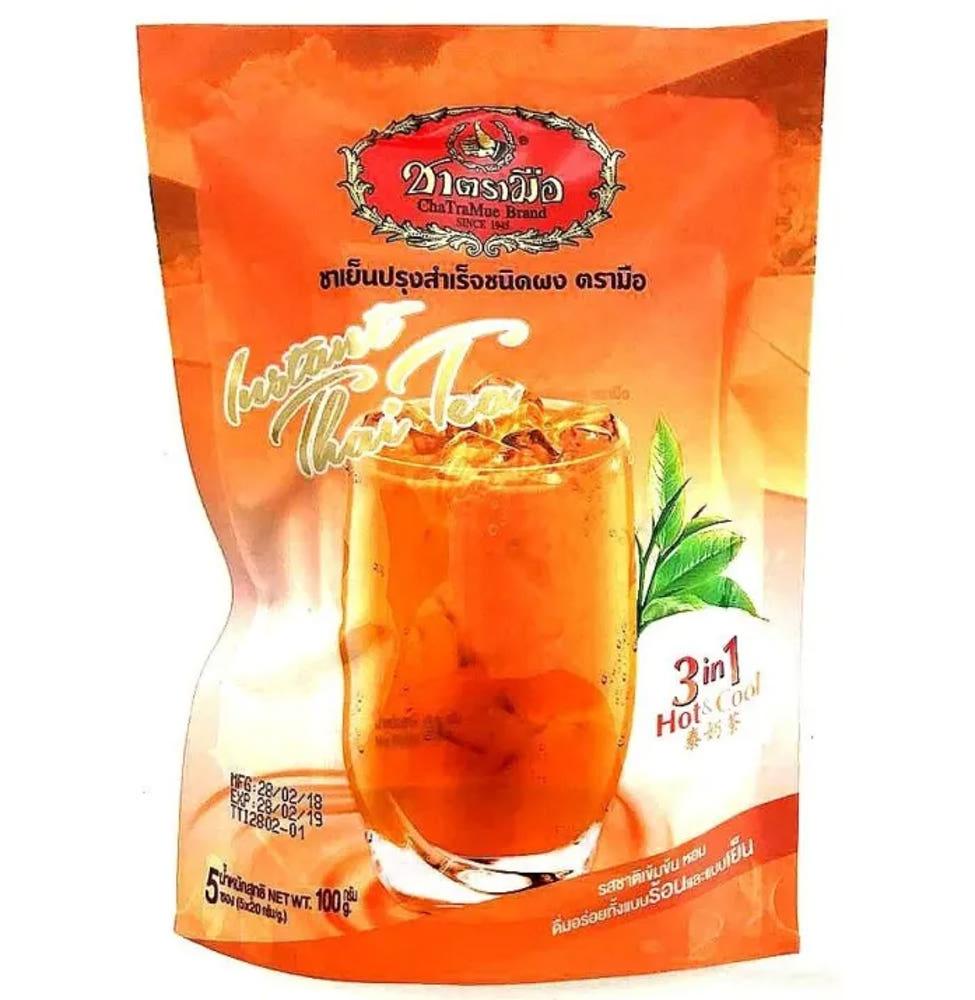 차트라뮤 타이 홍차 밀크티 태국  chatramue thai milk powder 100g(20gx5) 차뜨라므