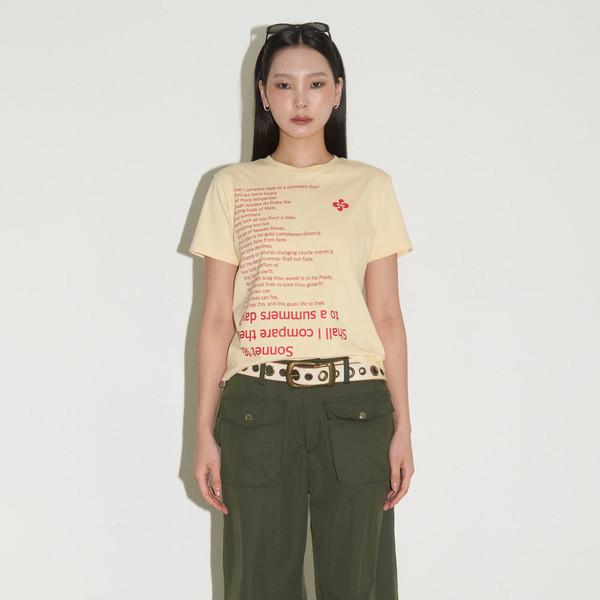 SONNET 18 T-SHIRT (STANDARD FIT) / butter